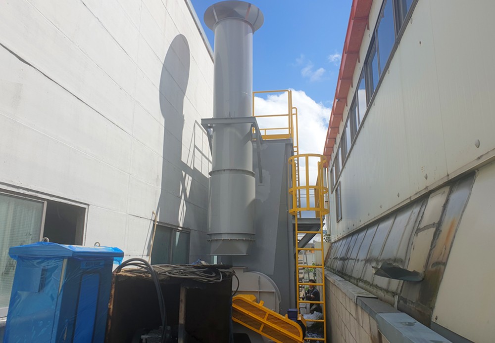 Manufacturing/installation of dust collector for manufacturing dye and coloring agent