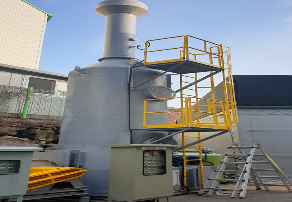 Manufacturing/installation of dust collector for synthetic resin process